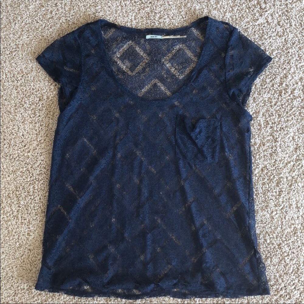 Lace Kimchi Blue Shirt Urban Outfitters - Picture 2 of 4